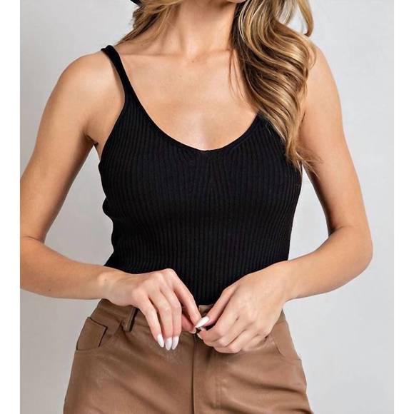 NEW EE:SOME knit crop tank in black - Picture 1 of 3